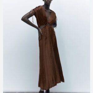 Zara maxi dress with cutout details size S